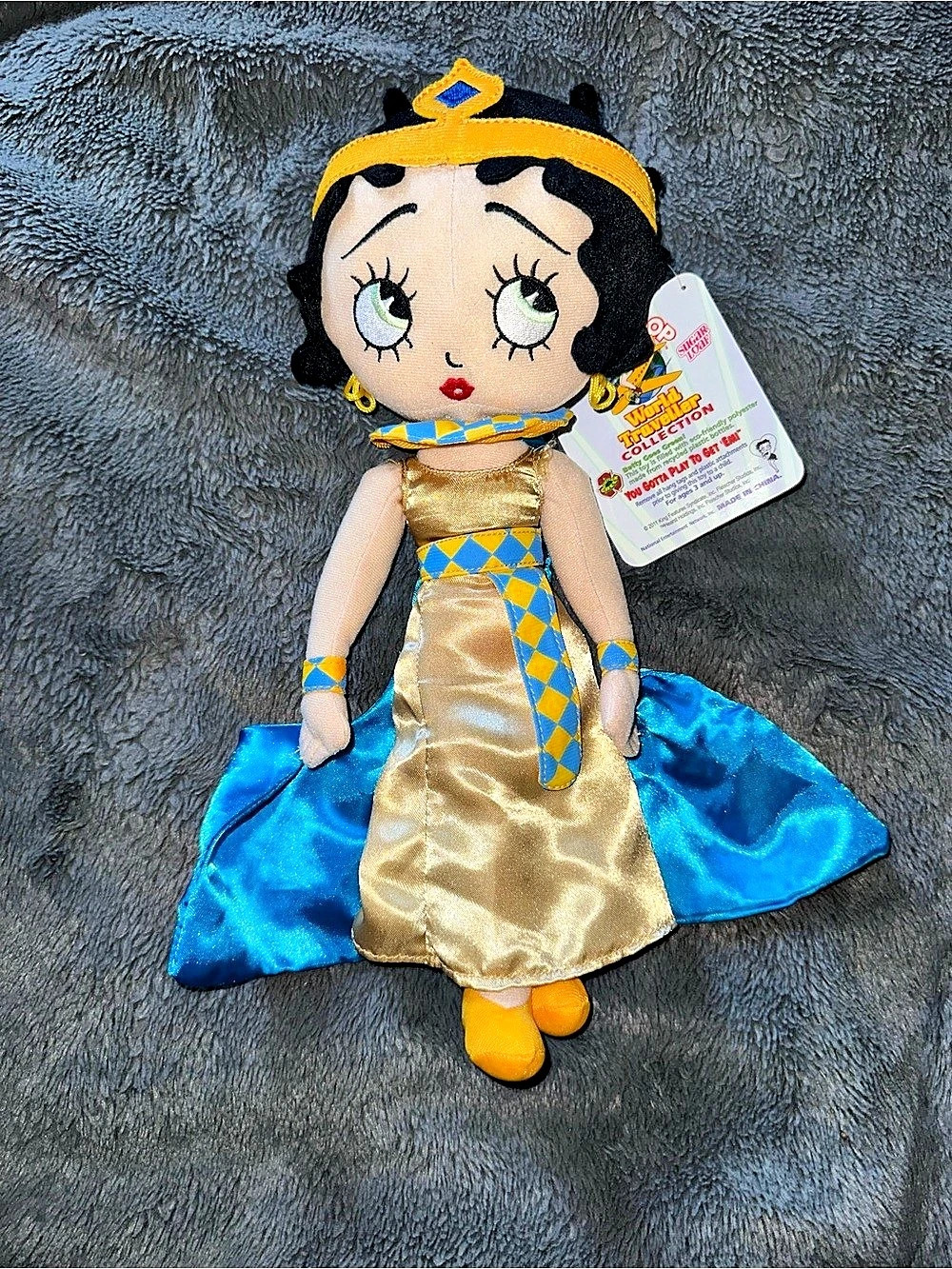 Betty Boop Blue & Gold Character Plush NWT